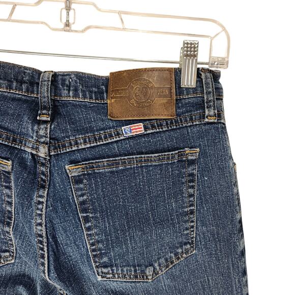 Vintage Wrangler Twenty X Tulsa Straight Leg Jeans Dark Blue Denim Size 9x34 - Picture 6 of 10